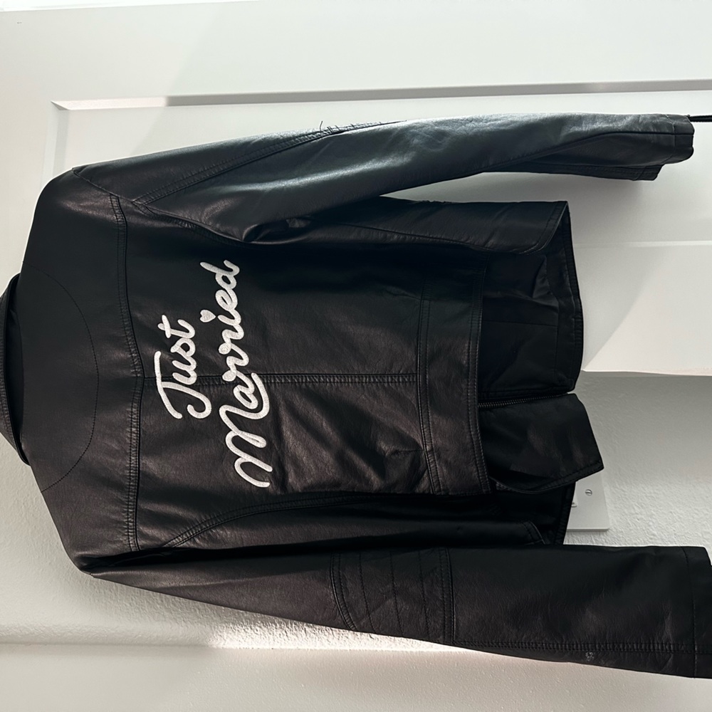 Just Married black jacket